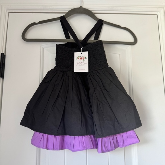 Juliet Lane Apparel Girls Black Ruffle Seashell Sundress - Picture 4 of 9